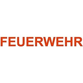 Dinger-Design Fire Brigade Car Sticker Car Wash Resistant Firefighter 30 cm Red