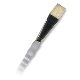 Royal Soft Grip Long Handle White Brist Flat Brush - Artist Paint Brush - Sg400F-2 - Single