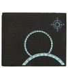 Oxmox New Cryptan RFID Protect, Wind Rose Print Cyan Black,