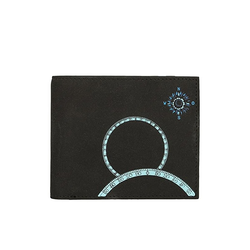 Oxmox New Cryptan RFID Protect, Wind Rose Print Cyan Black,