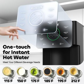 Aesthetern Instant Hot Water Dispenser Countertop for Rapid Heating, Electric Kettle with 6 Temperature Settings & 4 Volume Options, Water Boiler with 3L Removable BPA-Free Water Tank