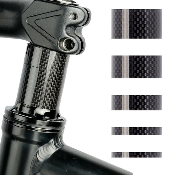 SUJEBKC 5 Pieces Carbon Fibre Bicycle Stem Spacer Set Bicycle