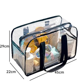 DIFEIUKI Pool Bag, Transparent Plastic Bag, Handbag, Waterproof, Beach Bag, Fashionable, Storage for Changing Clothes, Hot Springs, Swimming, Beach, Gym, Bath, Pool, Unisex, Clear Bag, Swimming
