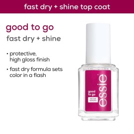 Essie Nail Lacquer Good To Go Top Coat 0.46 oz/ 13.5 mL (NIB)