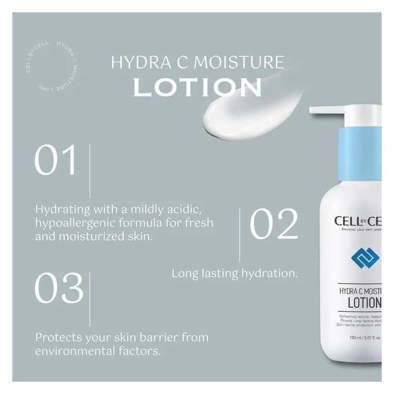 CELLBYCELL Loción Hidratante Hydra C | Loción Hidratante Ligera Que