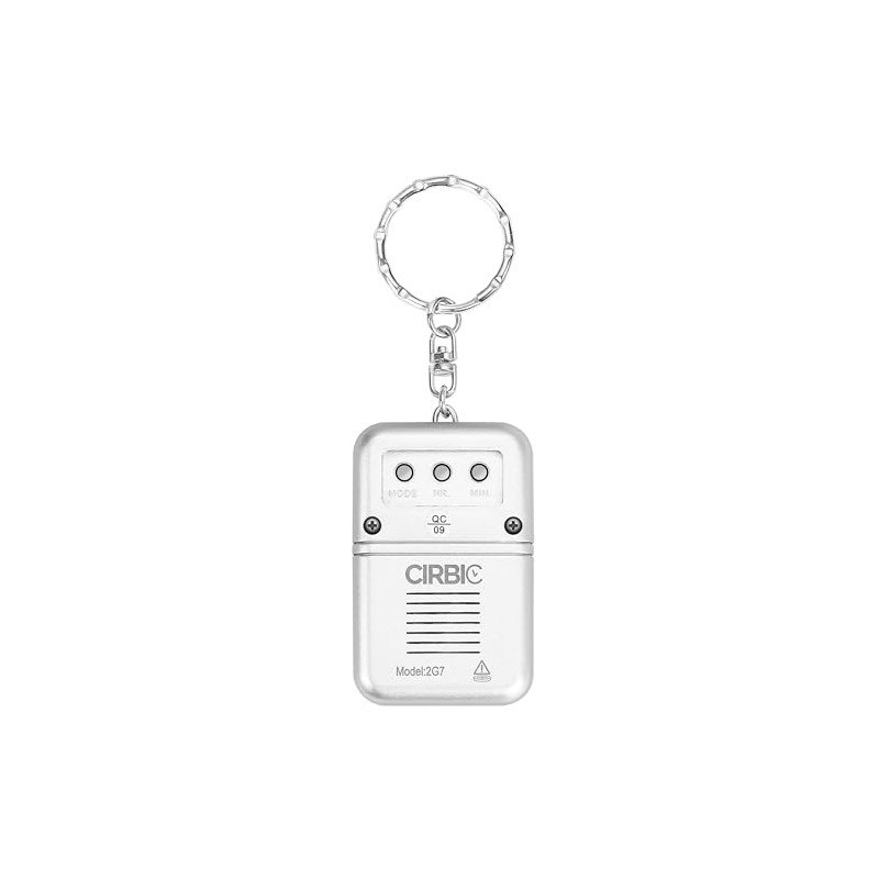 Cirbic Talking Clock Keychain with LCD screen - clear American