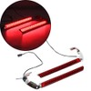 Kojem Saddlebag Side Marker LED Light Kit Chrome Red Compatible with 2014-2022 Harley Touring Road King Street Road Glide FLHR