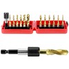 QWORK HSS Tap Bit Set, 13 Pcs SAE/Metric Combination Drill