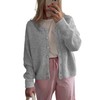 Ynhonra Women's Long Sleeve Front Button Y2k Cardigan Sweaters Crew