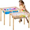 Uiifan 2 Sets Sensory Table Wood Sand Table Water Table