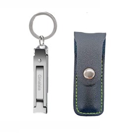 Ginalaia Stainless Steel Portable Nail Cutter，German Keychain Nail Clipper with File for Man and Women , Ultra Thin Flat Nail Clipper Perfect Use for Traveling、 Home 、 Office