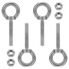 4 Pack M8 Stainless Steel Eye Bolts with Nuts 1"