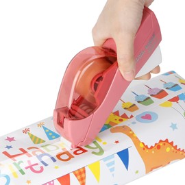 Eagle Automatic Tape Dispenser, Handheld & Portable Design, Office Tape Gun, One-Handed Operation with Safety Blade for Office, Home, DIY or Packaging (Includes 2 Free Tapes)（Flamingo Pink）