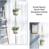 Mkono Macrame Plant Hangers, 5 Pack Different Tiers Indoor Hanging