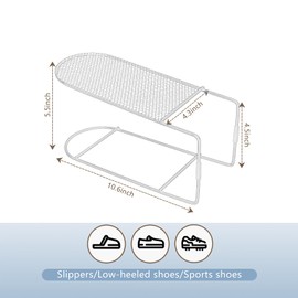 CiBiZi Shoe Slots Organizer 12Pack Metal Shoe Stackers for a Pair of Shoes Display Shelf Shoe Holder Shoe Storage Closet Organizers Shoe Space Saver Organizador de Zapatos White
