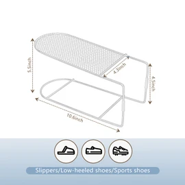 CiBiZi Shoe Slots Organizer 12Pack Metal Shoe Stackers for a Pair of Shoes Display Shelf Shoe Holder Shoe Storage Closet Organizers Shoe Space Saver Organizador de Zapatos White