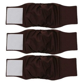Amaliy Pack of 3 Washable Dog Nappies for Male Dogs - Comfortable, Durable, Reusable Dog Nappies (M(waist: 34-44 cm))