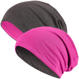 Hatstar Long Slouchy Beanie, 2-in-1 Reversible Jersey Hat in 45 Colours -