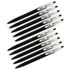 FLAIR 10 x 0.7mm Ezee Click BLACK Ballpoint Retractable Pens