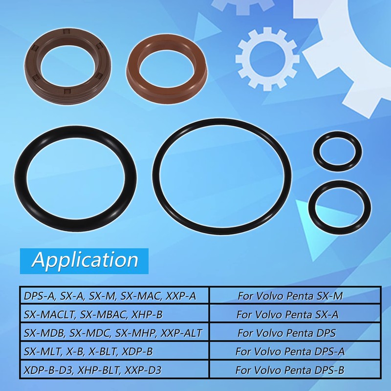 YOOWEE For Volvo Penta Power Steering Actuator Repair Seal Kit