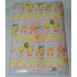 NOS 1980's Vintage Baby Ducks For Your Baby Gift Wrap Paper