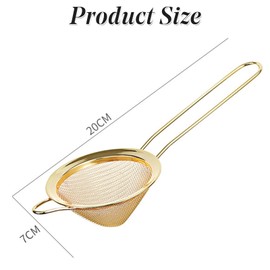 Matcha Sieve & Loose Tea Strainer | Metal Fine Mesh Stainless Steel | Mini Icing Sugar Sieve | Tea Filter | Small Matcha Sifter in Gold