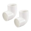 sourcing map PVC Pipe Fitting Pipe Connector 90 Degree Angle