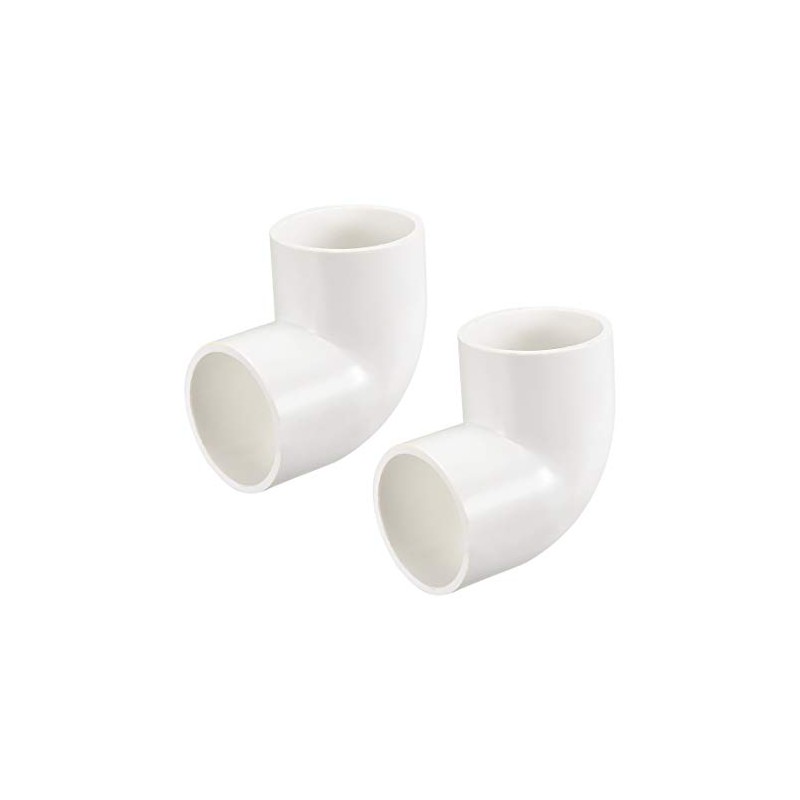 sourcing map PVC Pipe Fitting Pipe Connector 90 Degree Angle