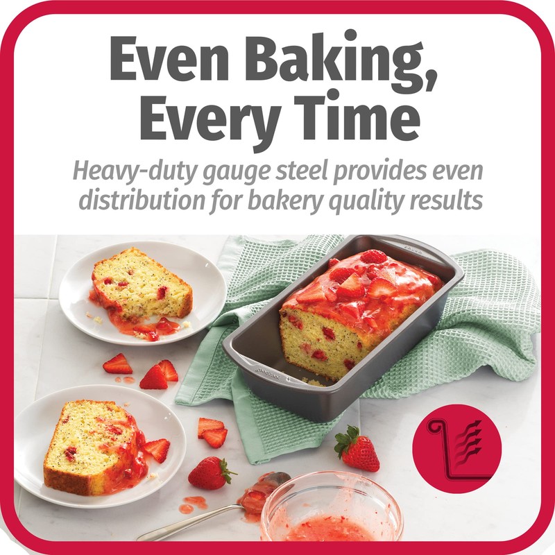 GoodCook Nonstick Loaf Pan 8 x 4-Inch Heavy-Duty Steel Bakeware