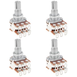 ECSiNG 4pcs Pitch Double Layer Knob Potentiometer MN25K Linear Cone Shaft Potentiometer Suitable for Guitar Bass Volume Control