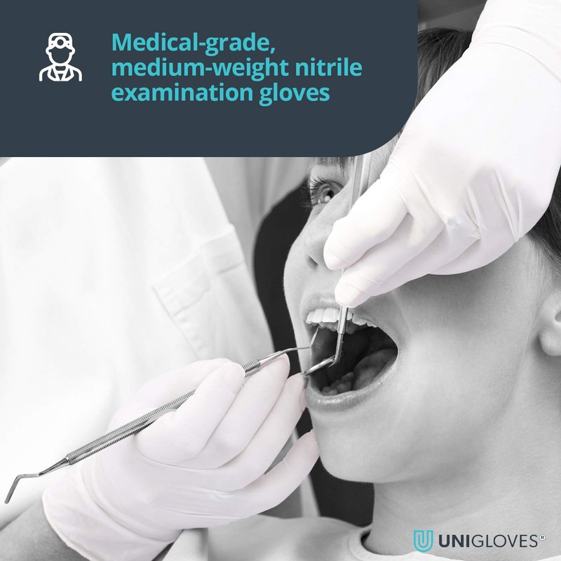 Unigloves Vitality Nitrile GD0033 Moisturising Examination - Multipurpose, Powder and