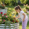 AHEONLAR 3Pack 2x2x1 ft Round Galvanized Raised Garden Bed Kit