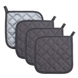 Joyhalo Juego de 4 Porta Ollas para Cocina, Almohadillas Térmicas para Cocina, Superficies de Trabajo, Porta Ollas para Horno al por Mayor, Juego de Porta Ollas para Cocinas Resistente al Calor, Gris