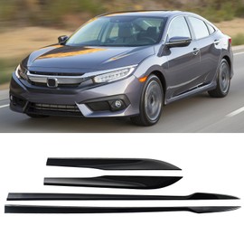 4 PCS Door Side Molding Trim Compatible with 2019 2018 2017 2016 Honda Civic Side Door Molding Cover for Civic Accessories(Black)