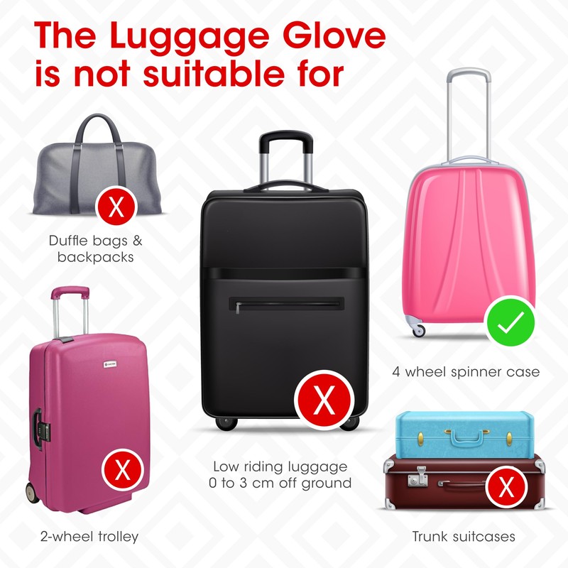 Luggage Glove Diamond - Luggage Protector Suitcase Cover, Mesh Sleeve