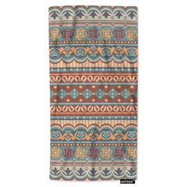 AOYEGO Ethnic Stripes Bath Towels Bohemian Aztec Paisley Floral Doodle Polka Dots Kitchen Hand Towels Bathroom Decor Soft Beach Microfiber Hair Towels 15x30 Inch
