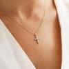 TINGN Cross Chain Gold Chain Women's 14K Gold Plated Cross