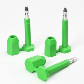 10pcs Bolt Seals ISO 17712, Security Metal Trailer Seals for Container, Anti-Tamper Tags Shipping Cargo Locks, with Print Progressive Numbering (10, Green)