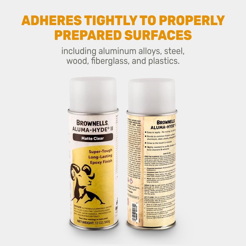 Brownells Aluma-Hyde II Epoxy Based Firearm Finish Spray Coating Protection