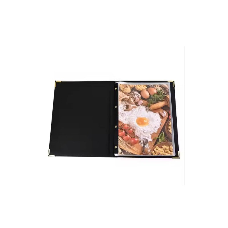 fieldlabo A4 Size PU Leather Menu Book, 7 Pages, 14