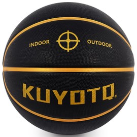 KUYOTQ Kids Toddler Size 4 Basketball - 25.5 Inch Thickened Rubber Soft Touch Mosaic Basketball for Boys & Girls (Deflated)
