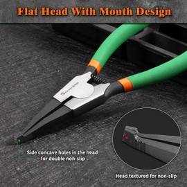 SPEEDWOX Special Angle Tip Lock Ring Pliers 8-Inch Retaining Rings Pliers for Removing Installing Gearshift Locking Rings Spring Loaded Snap Ring Pliers for Removing Installing Locking Rings