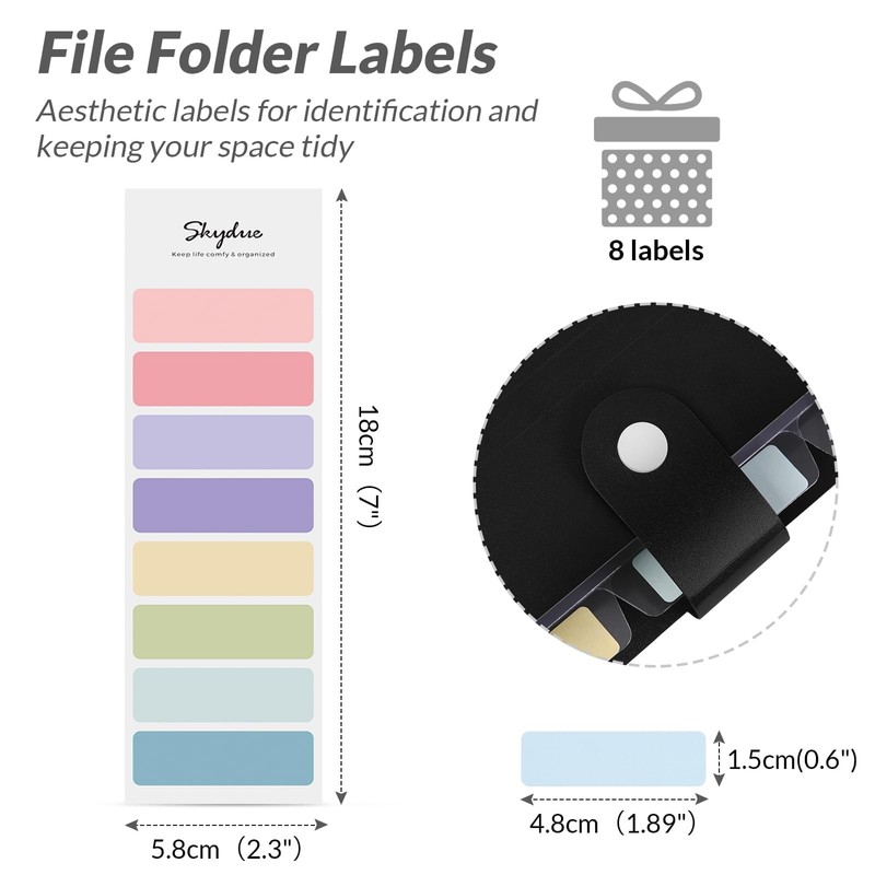 SKYDUE A4 Document Folder, Expanding Folder, 5 Compartments, Folder System,