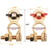 CZC AUTO Battery Terminals Solid Brass Clamps Connectors with Color