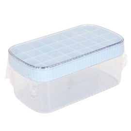 Ice Tray Stackable Large Capacity Household Summer Silicone Blue Ice Cube Mold with Lid Safe Non Toxic Dustproof