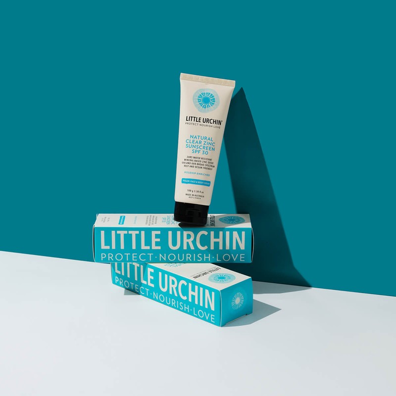 Little Urchin Natural Clear Zinc Sunscreen SPF 30, 100g