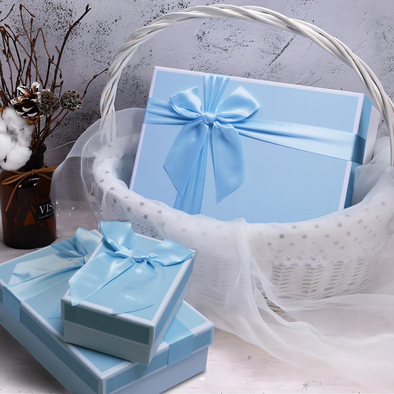 Gift Box with Lid for Present, Set of 3 Pink