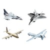 Milageto 4Pcs Fighter Building Kit Airplane Model Home Decoration Collection