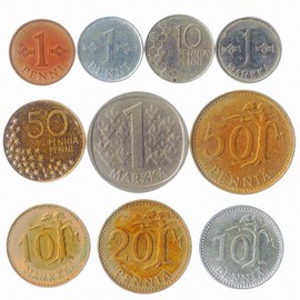Set of 10 Collectible Coins from South and North America, Europe, Asia, Africa and the Middle East, Coin Sets from Around the World