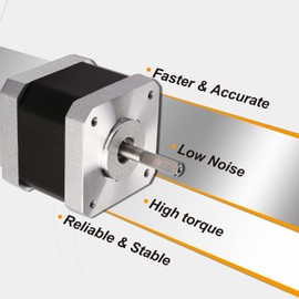 ACT Motor Stepper Motor Nema17 1.7 A 0.4 Nm 42.3 x 42.3 x 40 mm 1.8 Degree 4 Wire Stepper Motor for 3D Printers, CNC and Robot